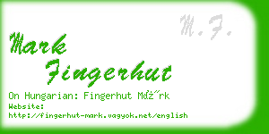 mark fingerhut business card